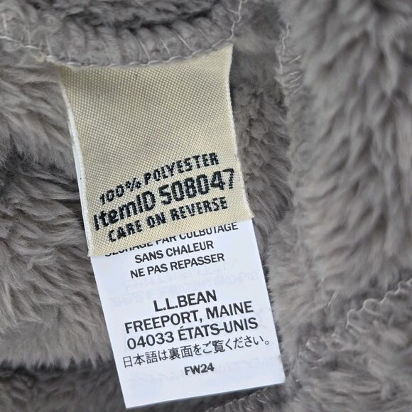 LL Bean Hooded Wicked Plush Long Robe Womens Size Large Sherpa Soft Cozy Bath - Picture 8 of 10